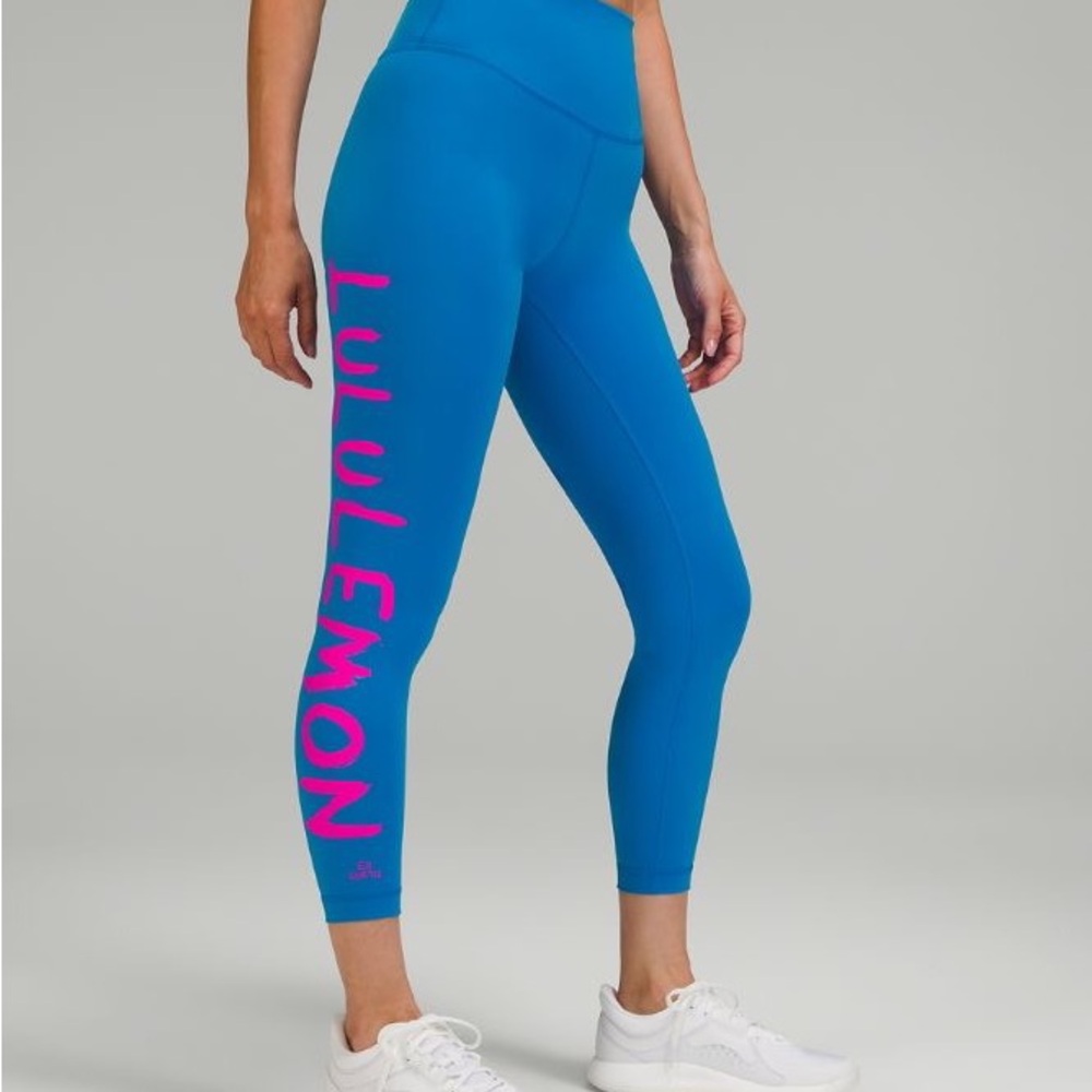 Lululemon Wunder Train HR Tight 25" *Ed Curtis - Poolside / size 2